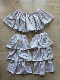 Conjunto Cute Falda y Calentadores Estampado de Conejitos