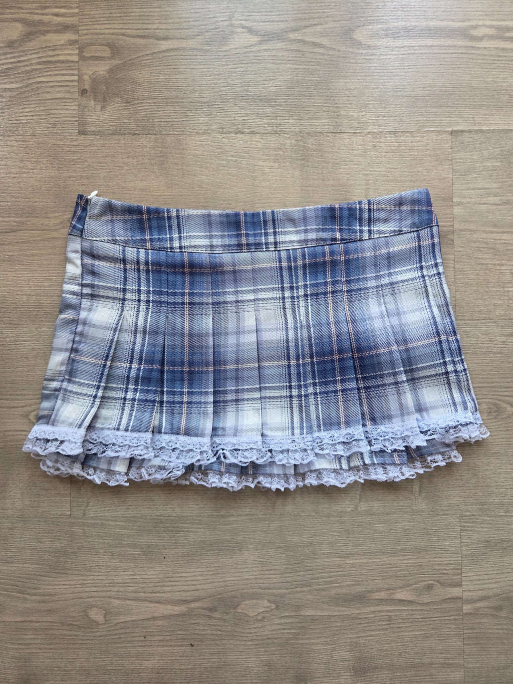 Minifalda de Tablas Azul y Blanca