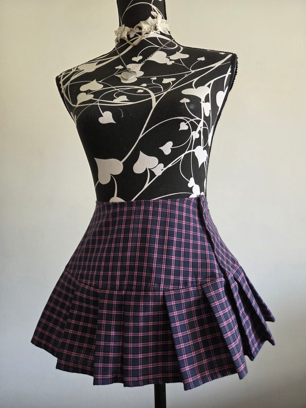 Minifalda de Cuadros Morada