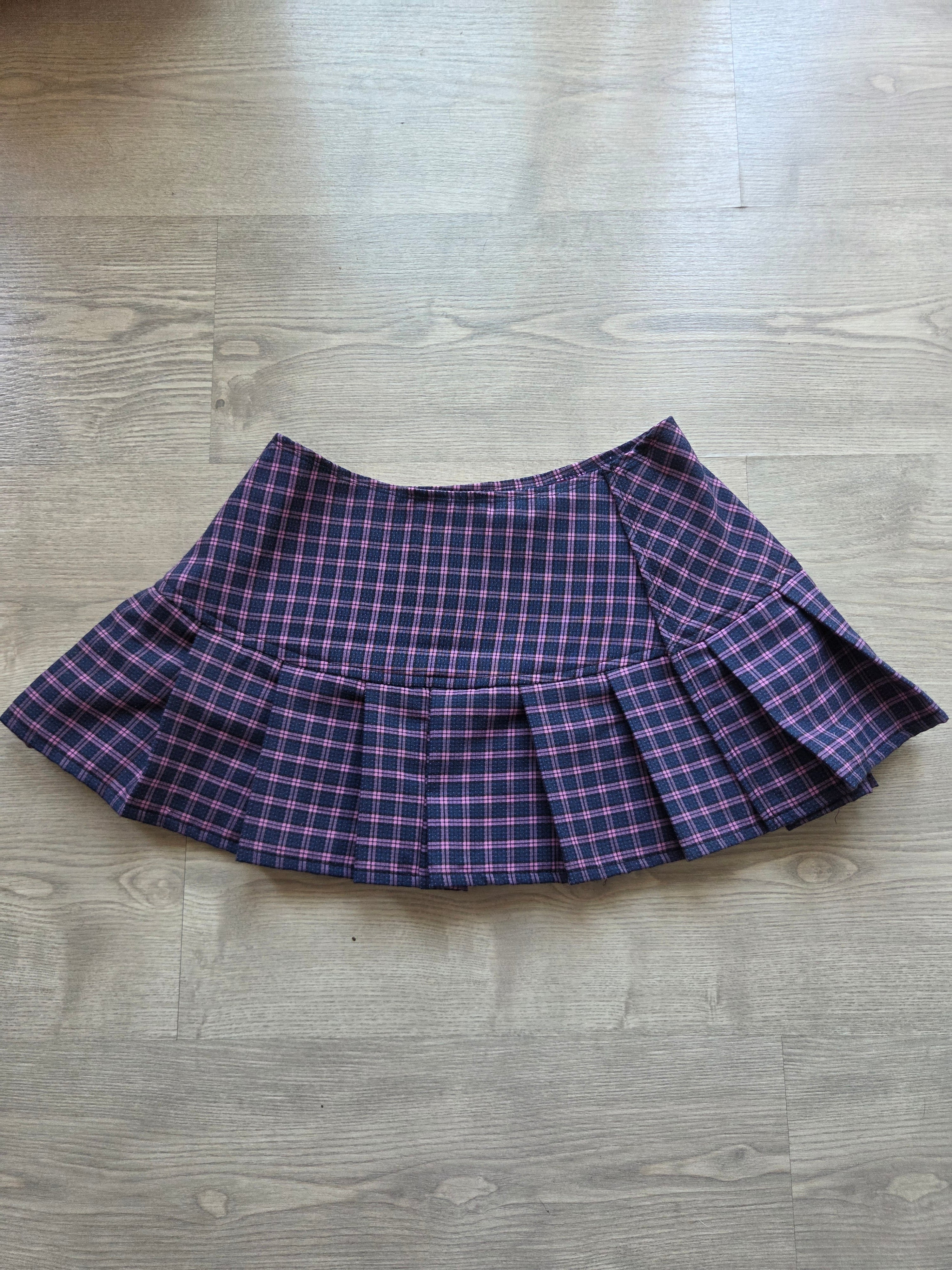 Minifalda de Cuadros Morada